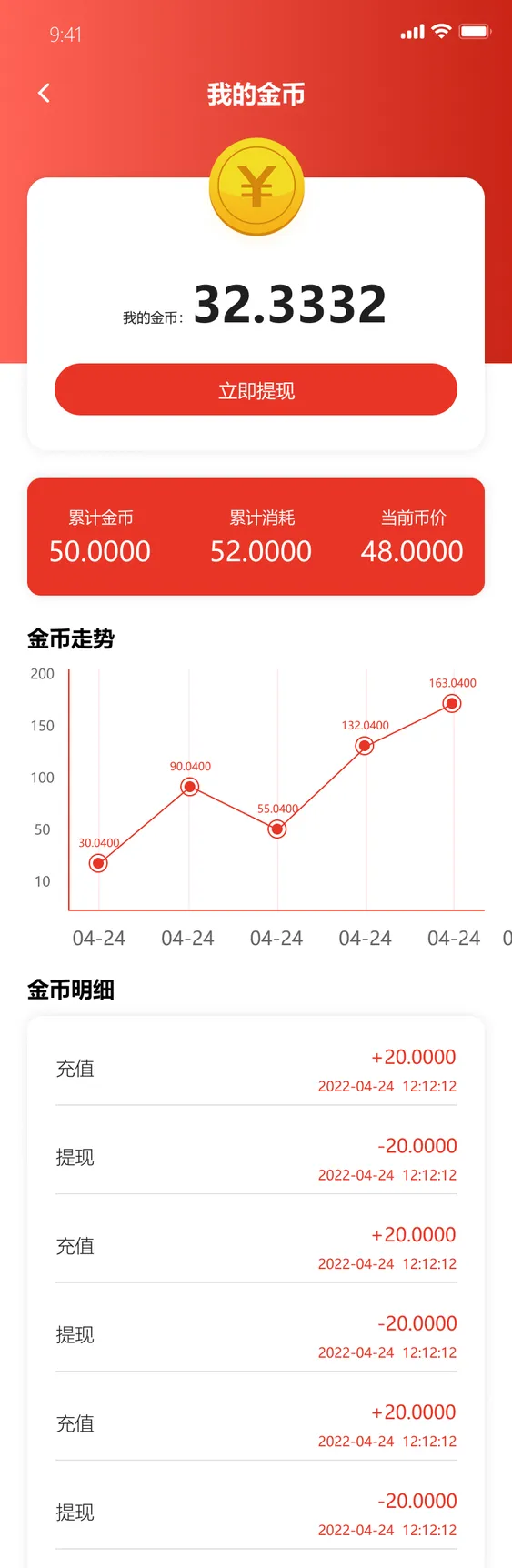 会员商城金币账户